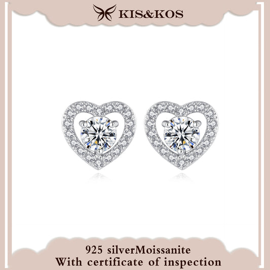 #14 KIS&KOS 0.5ct Moissanite 925 Love Earrings