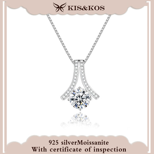 #8 KIS&KOS Moissanite necklace  S925  collarbone chain 0.5ct 1ct 2ct
