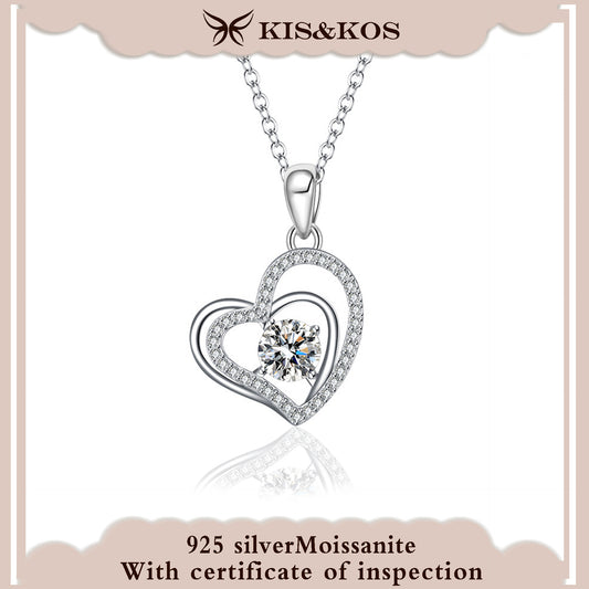 #24 KIS&KOS 925 sterling silver moissanite love necklace